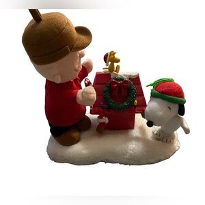 Vintage Gemmy Christmas Charlie Brown Snoopy Woodstock Animated Music Lights